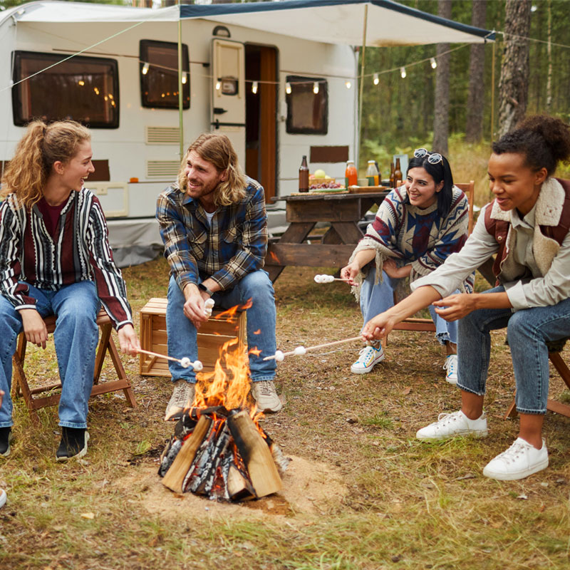 camping-roasting_marshmallows Group Camping and Campsites available at 47° North