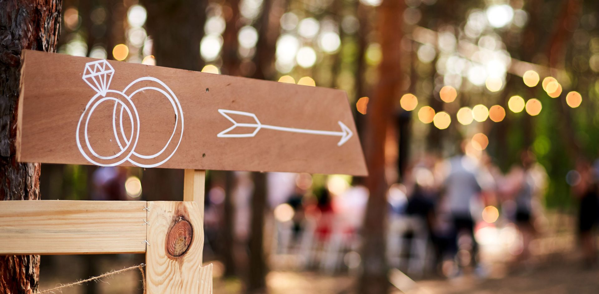 Wedding Signage with ring art